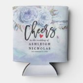 Hochzeitsjubeln zur Liebe Wasserfarben Blume Feder Dosenkühler (Vorderseite)