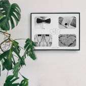 Hochzeitsjubiläum 4 Foto Collage Memory Poster