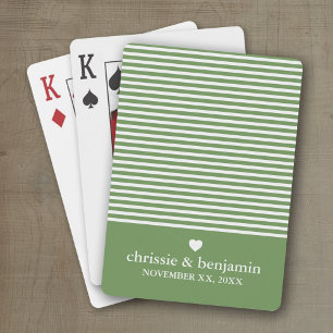 Hochzeitsjubiläum Benutzerdefinierte Braut Bräutig Spielkarten