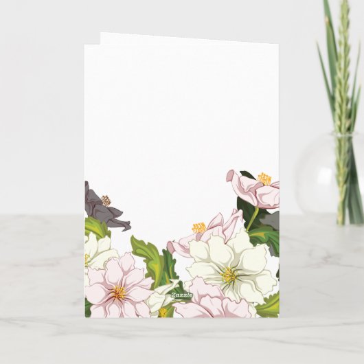 Hochzeitsjubiläum Daughter Son Floral Bubbly Karte (Rückseite)