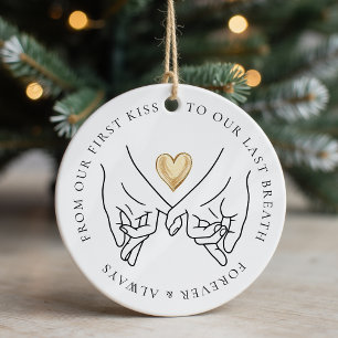 Hochzeitsjubiläum Foto für immer und ewig Keramik Ornament