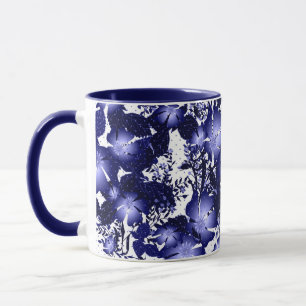 Hochzeitsjubiläum graues Satinband Perlen Flora Tasse