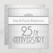 Hochzeitsjubiläum in Silver 25 Einladung (Vorne/Hinten)