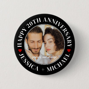 Hochzeitsjubiläum Individuelles Foto Personalisier Button