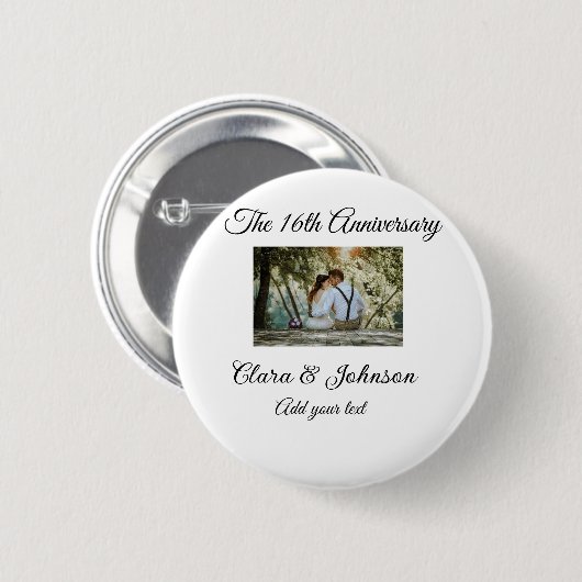 Hochzeitsjubiläum Namensjahrstext hinzufügen Button (Vorne & Hinten)