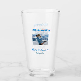 Hochzeitsjubiläum Namensjahrstext hinzufügen Glas