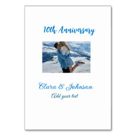 Hochzeitsjubiläum Namensjahrstext hinzufügen Tischnummer