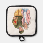 Hochzeitsjubiläum, niedliches Ehepaar Topflappen (Vorderseite)