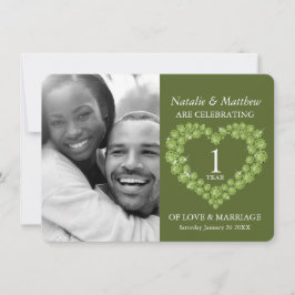 Hochzeitsjubiläum Peridot grünes Foto Einladung