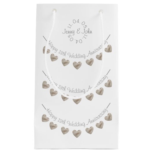 Hochzeitsjubiläum Pullover kleine Geschenktasche Kleine Geschenktüte (Vorderseite)