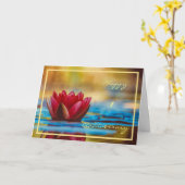 Hochzeitsjubiläum: Wasserlilie Elegant Karte (Gelbe Blume)