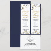 Hochzeitskabinett-Beilagen - Dunkles Navy Blue & G (Vorne/Hinten)