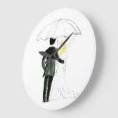 Hochzeitskaffee Ehe Ehe schick-Aquarelluhr Große Wanduhr (Winkel)