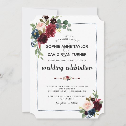 Hochzeitskaffee Einladung (Vorderseite)