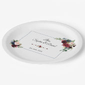 Hochzeitskaffee Pappteller (Schrägansicht)