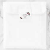 Hochzeitskaffee Quadratischer Aufkleber (Tasche)