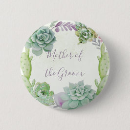 Hochzeitskakteen Sukkulents Mother of the Groom Button
