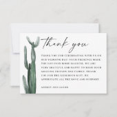 Hochzeitskaktus | Botanische Wüste Dankeskarte (Vorderseite)