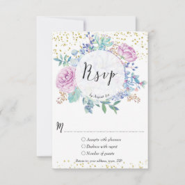Hochzeitskaktus rsvp card succulents cactus floral karte