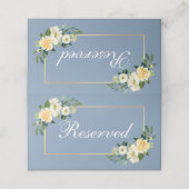 Hochzeitskala Gelbblütengelb Platzkarte (Außenseite Aufgefaltet)