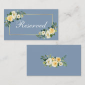 Hochzeitskala Gelbe Blütenblume Gold vorbehalten Platzkarte (Vorne/Hinten)