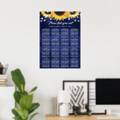 Hochzeitskalender für Blaublütenblüten 16 Poster (Heimbüro)