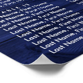 Hochzeitskalender für Blaublütenblüten 16 Poster (Ecke)