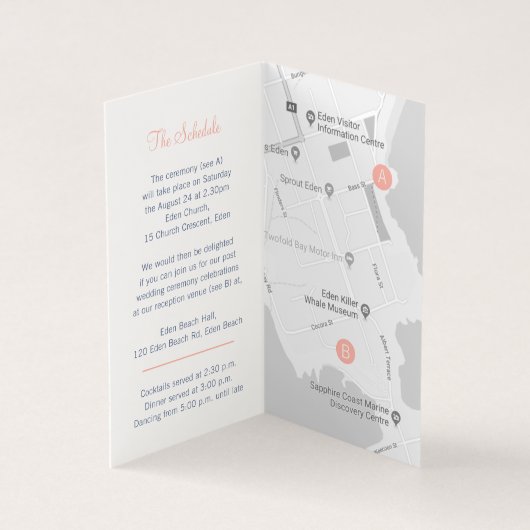 Hochzeitskalender für blaue Korallen (Innenseite)