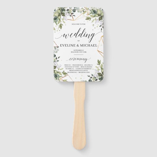 Hochzeitskalender für Boho Fächer (Vorderseite)