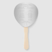 Hochzeitskalender für die Monogramm der leuchtende Fächer (Rückseite)