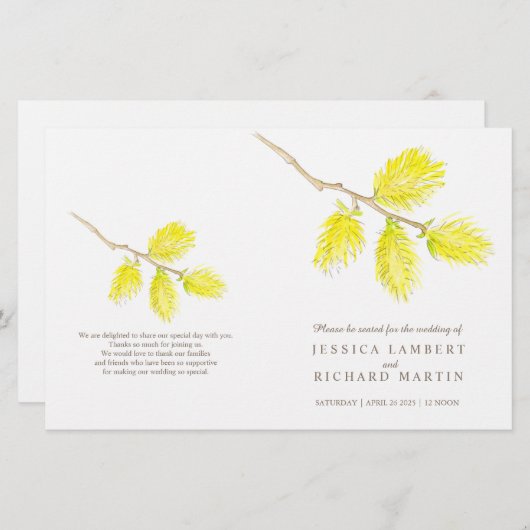 Hochzeitskalender für gelbe Katzen (Vorne/Hinten)