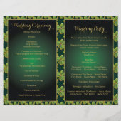 Hochzeitskalender für Gold, grünes irisches Klee (Rückseite)