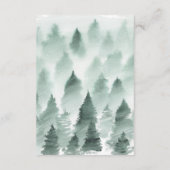 Hochzeitskalender für Grüne und Gold Begleitkarte (Rückseite)