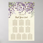 Hochzeitskalender für Lavendelblüten Poster (Vorne)