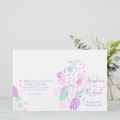 Hochzeitskalender für moderne Blume (Stehend Vorderseite)