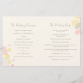 Hochzeitskalender für moderne Blume (Rückseite)