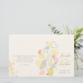 Hochzeitskalender für moderne Blume (Stehend Vorderseite)