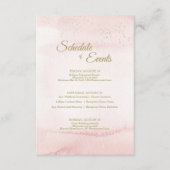 Hochzeitskalender für Rosa Aquarellgolden Begleitkarte (Vorderseite)