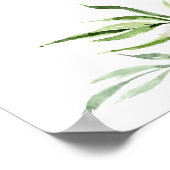 Hochzeitskalender für tropische Wasserfarben Poster (Ecke)