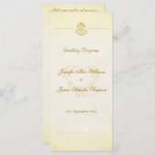 Hochzeitskalender für Vintages Pergament Programm (Vorne/Hinten)