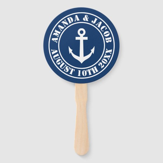 Hochzeitskalender für Wassersportaktivitäten Fächer (Vorderseite)