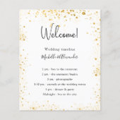 Hochzeitskalender für Weißgold Glitzer im Detail B Flyer (Vorne)