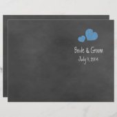 Hochzeitskalender für Wild-blaue Rose (Vorne/Hinten)