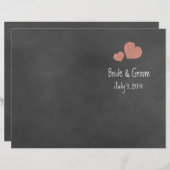 Hochzeitskalender für Wild Peach Rose (Vorne/Hinten)