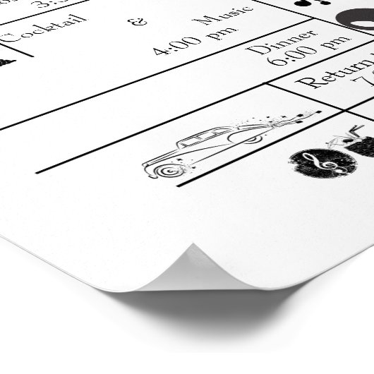 Hochzeitskalender Poster (Ecke)