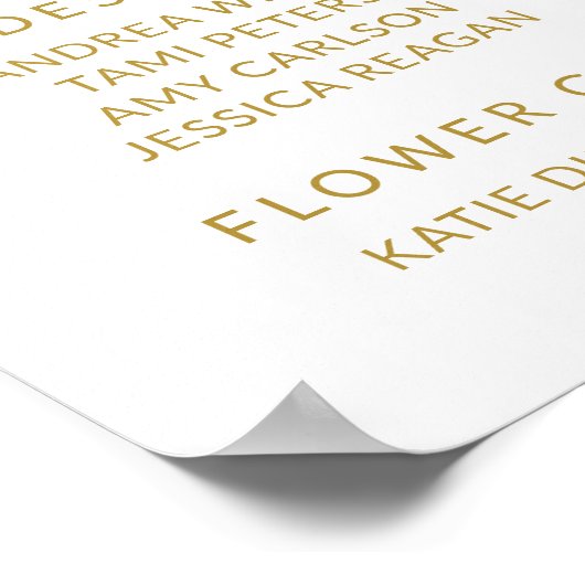 Hochzeitskalender Poster (Ecke)