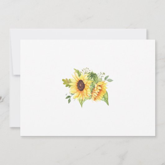 Hochzeitskalender Save the Date Sonnenblumen Einladung (Rückseite)