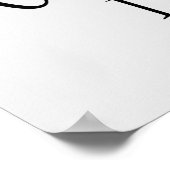 Hochzeitskalender von Elfenbein und Weißrosen Poster (Ecke)