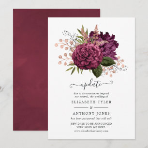 Hochzeitskalender von Marsala & Rose Einladung