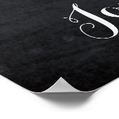 Hochzeitskalkpappenkreide Begrüßungsschild Bordeau Poster (Ecke)